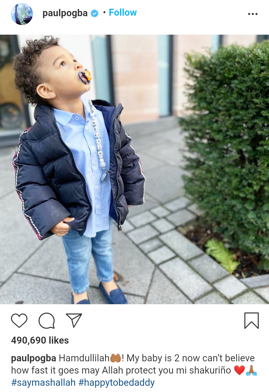 Happy To Be Daddy Paul Pogba Shares Adorable Birthday Message For His Son On Instagram