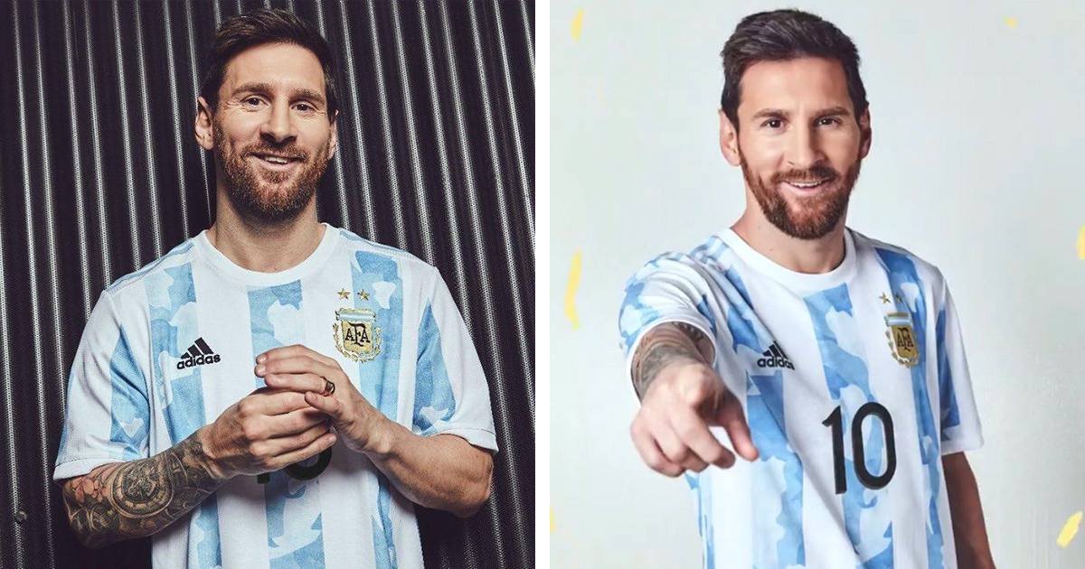 Ready for big action: Messi unveils brand new Argentina jersey ...
