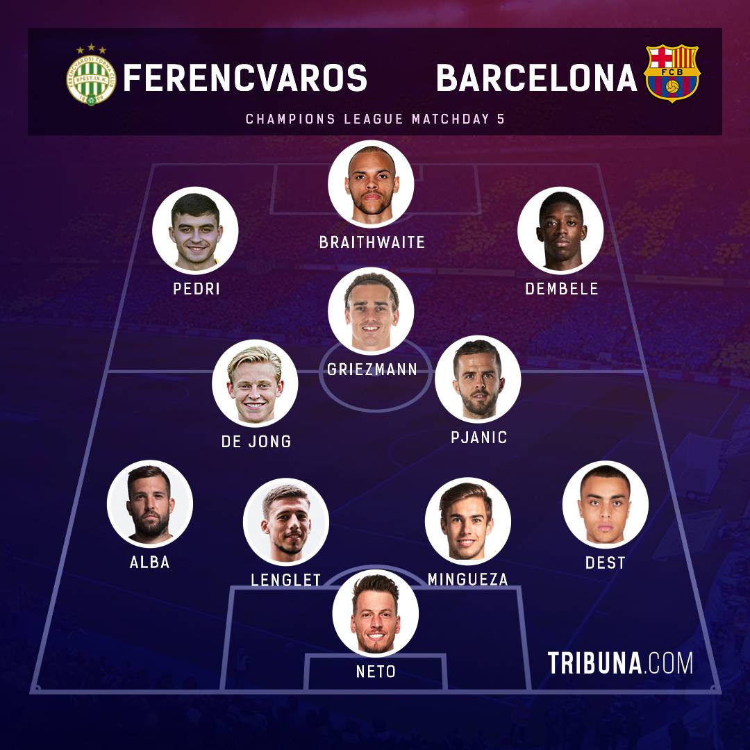 Ferencvaros Vs Barcelona Line Ups Score Predictions Head To Head Record More Preview