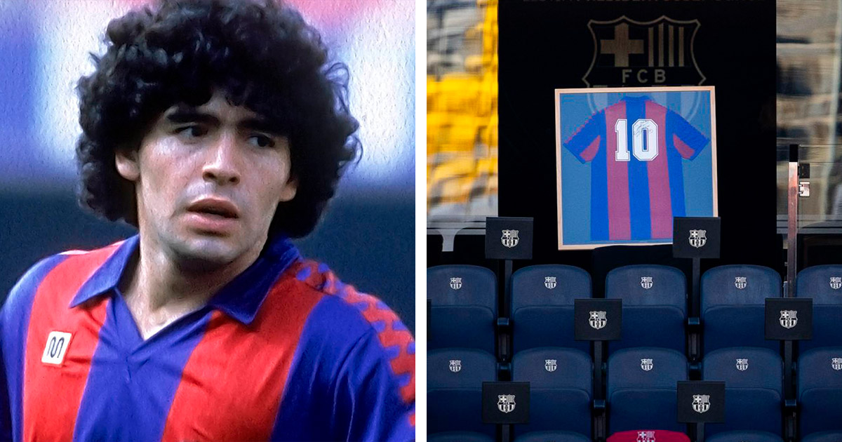 Barcelona paid tribute to the late Diego Maradona vs Osasuna with message: 'With us today in spirit'